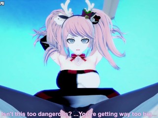 Junko Enoshima from Danganronpa Gives You A Footjob Hentai POV