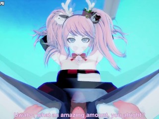 Junko Enoshima from Danganronpa Gives You A Footjob Hentai POV