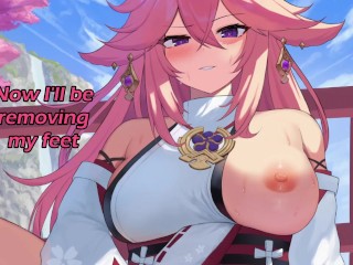 [Hentai JOI] Yae Miko's Throb Control Challenge (Femdom, Edging, Threesome, FFM, Interactive))