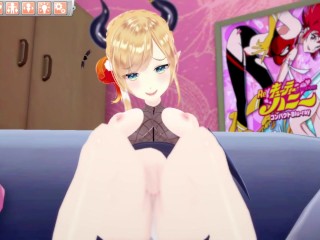 Yuzuki Choco 癒月ちょこ plays with her wet pussy