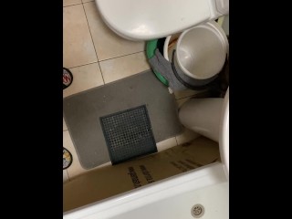 Piss in girlfriend's sink with uncircumcised dick POV