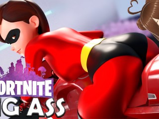 Elastic Girl's huge ass in a fortnite game - Jazziuu - Gameplay