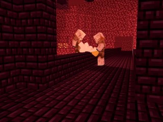 Girl lit a portal that brings her to a new "sex experience" - Minecraft porn Mod