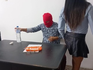 EXECUTIVE SECRETARY SEDUCES THE BOSS'S STEPSON IN THE OFFICE