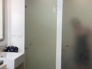 Horny blonde returned to the hotel room to have a rough fuck before going to the pool