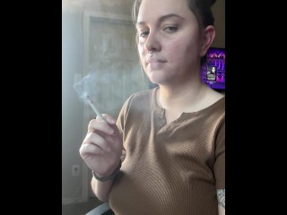 Smoking clip French inhale- full vid going on OF