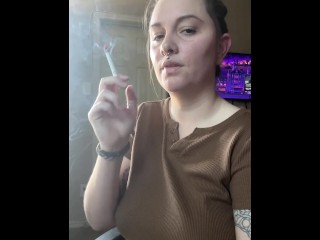 Smoking clip French inhale- full vid going on OF