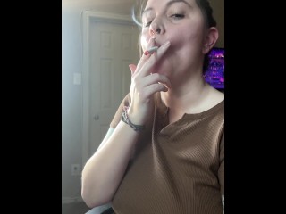 Smoking clip French inhale- full vid going on OF