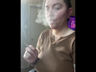 Smoking clip French inhale- full vid going on OF