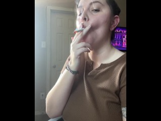 Smoking clip French inhale- full vid going on OF