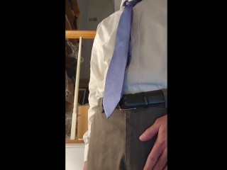 Quick Jackoff In the Storage Room at Work