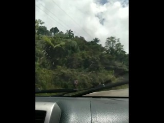 Car Sex sa bukid habang nagpahinga sa gilid ng kalsada