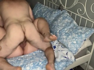 Morning fuck with wife ended with creampie and squirt