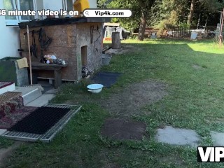 VIP4K. Hunter fucked a handywoman after she stripped for him just in his yard