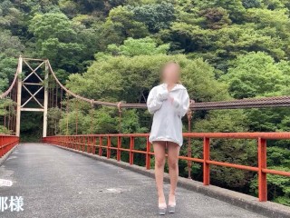 【野外露出】低身長ギャルが、外で全裸で散歩してみた。トイレ　お漏らし