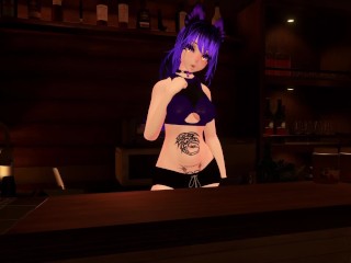 Futa Bartender is Seduced by You and FUCKS Your Throat in The Break Room