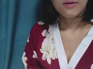 【オナサポ　ASMR】同人声優の実写付きオナサポボイス　和服お姉さんの甘々射精カウントダウンオナサポ　後半