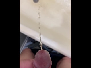 I pee in the bathroom in the morning when it's busy:)