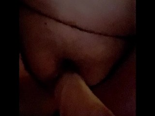 Got too horny while watching a movie with my roommate so I snuck off to play with my pussy