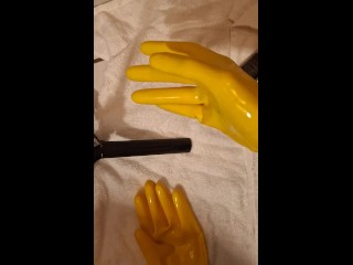 My yellow Latex Gloves 2