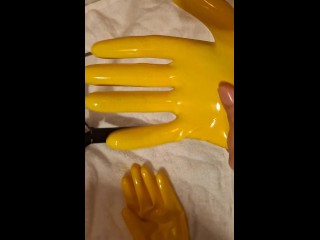 My yellow Latex Gloves 2