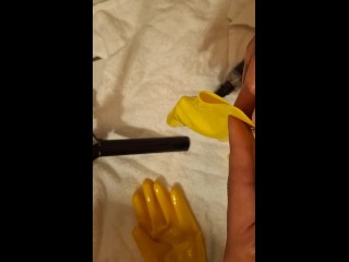 My yellow Latex Gloves 2