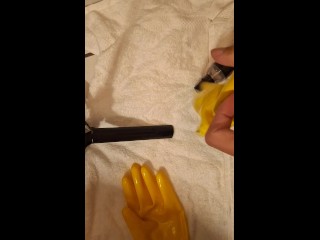 My yellow Latex Gloves 2