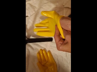 My yellow Latex Gloves 2