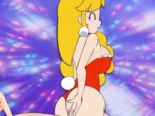Cartoon Princess Peach and Her Friend Love Hard Anal SEX