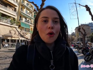 Cute Girlfriend Gets Fucked on Vacation in Athens! | Porn Vlog with Jamie Young