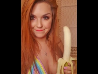 Mandy vs Big ass banana - porn fail