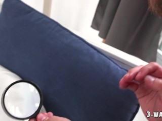 3-Way Porn - An Awesome Babe gets a Double Penetration ( DP ) by two Big Cocks