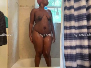 BBW Big Ass Ebony Chy Latte Shower Voyeur