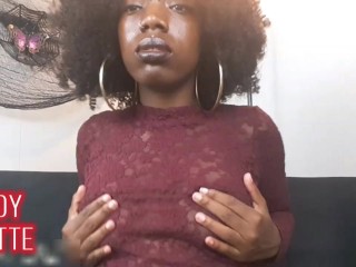 Small Ebony Tit Tease Lace Top Titty Tuesday