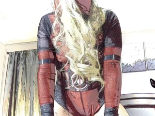 What if Lady Deadpool Fucked Black Panther? Marvel Cosplay Sex - FAWNTALES