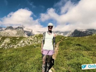 Hardcore Deep Throat Blowjob in the Swiss Alps – Outdoor POV with Explosive Cumshot Finish
