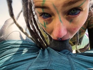 Hardcore Deep Throat Blowjob in the Swiss Alps – Outdoor POV with Explosive Cumshot Finish