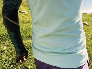 Hardcore Deep Throat Blowjob in the Swiss Alps – Outdoor POV with Explosive Cumshot Finish