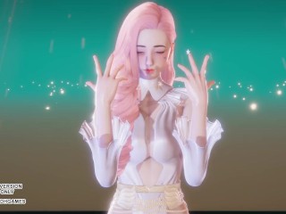 [MMD] (G)I-DLE) - HWAA Seraphine Sexy Kpop Dance League of Legends Hentai Uncensored 4K 60FPS