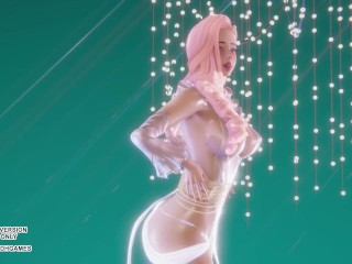 [MMD] (G)I-DLE) - HWAA Seraphine Sexy Kpop Dance League of Legends Hentai Uncensored 4K 60FPS