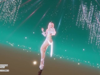 [MMD] (G)I-DLE) - HWAA Seraphine Sexy Kpop Dance League of Legends Hentai Uncensored 4K 60FPS