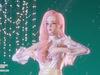 [MMD] (G)I-DLE) - HWAA Seraphine Sexy Kpop Dance League of Legends Hentai Uncensored 4K 60FPS