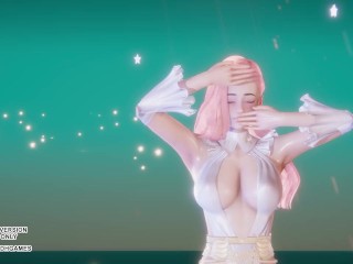 [MMD] (G)I-DLE) - HWAA Seraphine Sexy Kpop Dance League of Legends Hentai Uncensored 4K 60FPS