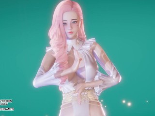 [MMD] (G)I-DLE) - HWAA Seraphine Sexy Kpop Dance League of Legends Hentai Uncensored 4K 60FPS