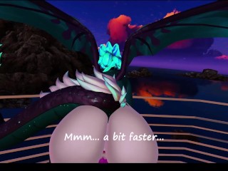 This is a nice view right? We're up pretty high, why don't we have a nice fuck? [Subtitles]