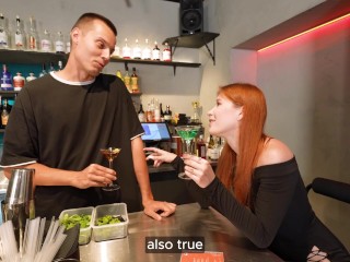 Hot Adventures: Bartender and Redhead Craziness in the Bar Bathroom