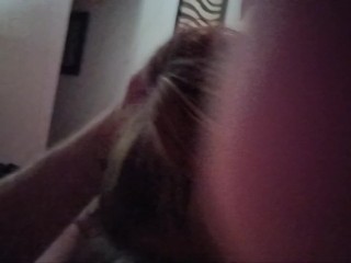 Cock sucking wife deep throat while she asks if she os the best cock sucker ever