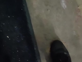 Dog Biscuit Walkover Grind Crush & Trample, size 11 dirty boots 89kg 👣👣