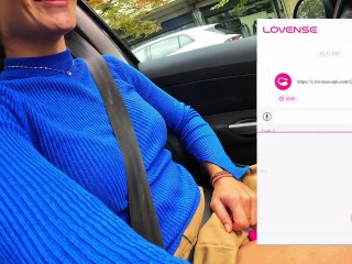 Get filmed by a friend of mine while a remote fan controls my lovense lush vibrator while I drive