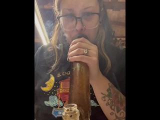 BBW step mom milf 420 smoking fetish wake and bake bong hits